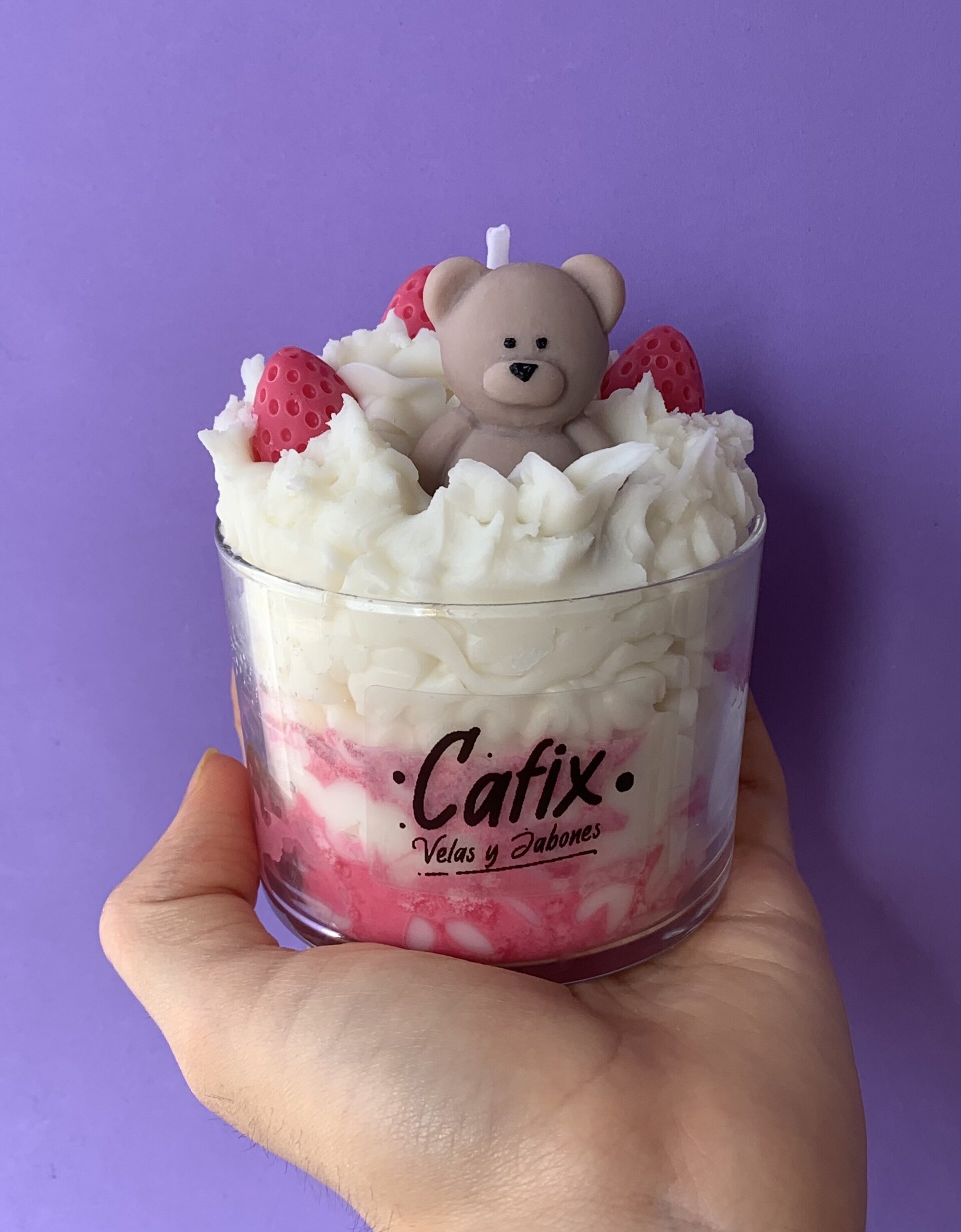 Vela oso con fresas - 2